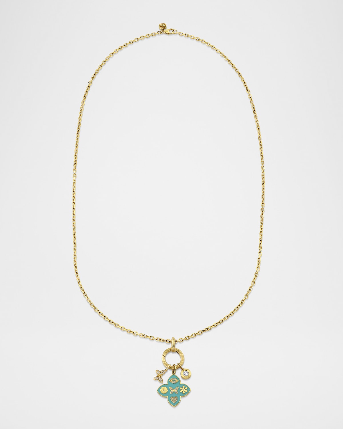 Sydney Evan 14K Love Tableau Moroccan Charm Necklace