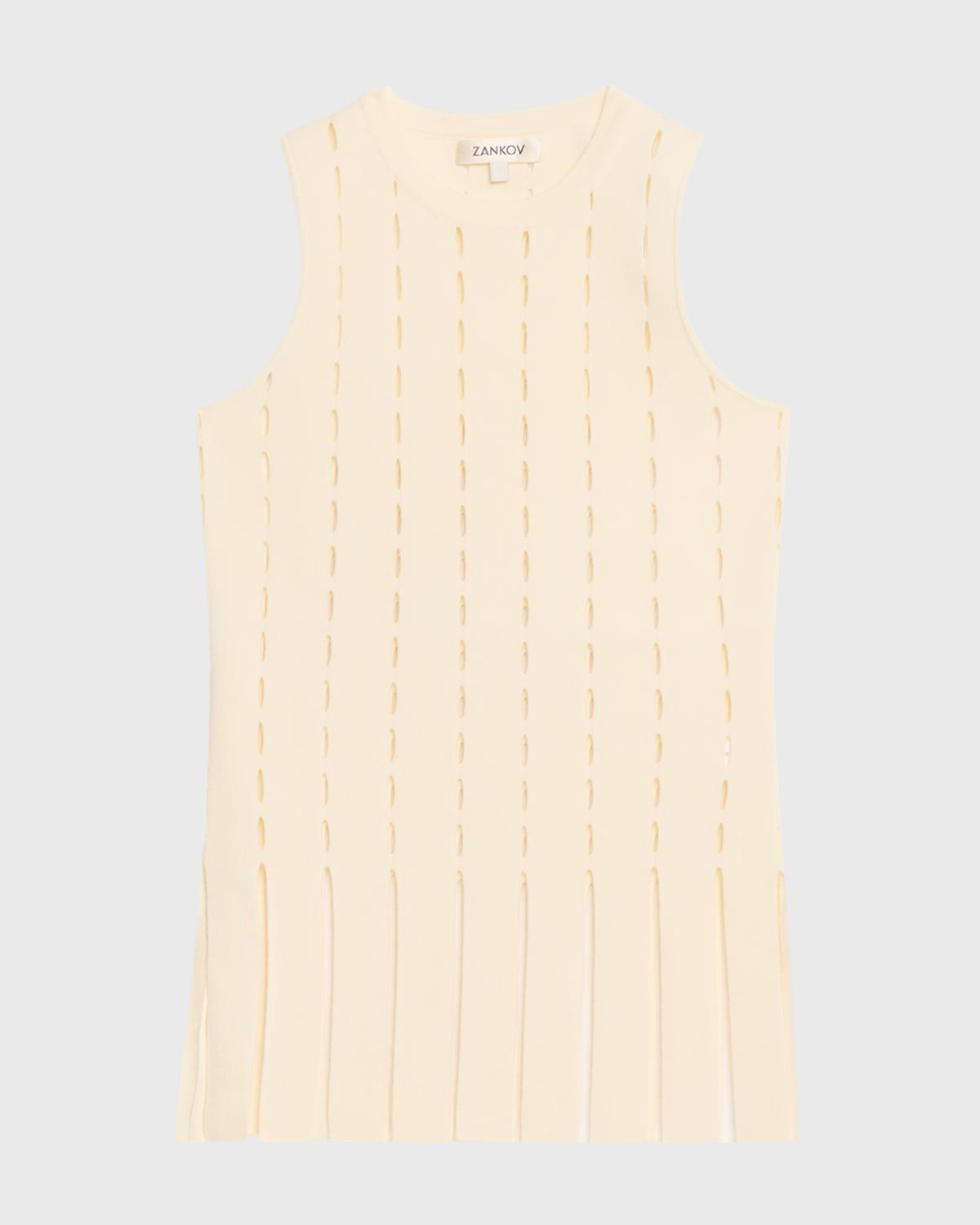 ZANKOV Eddie Sleeveless Cutout Merino Wool Top