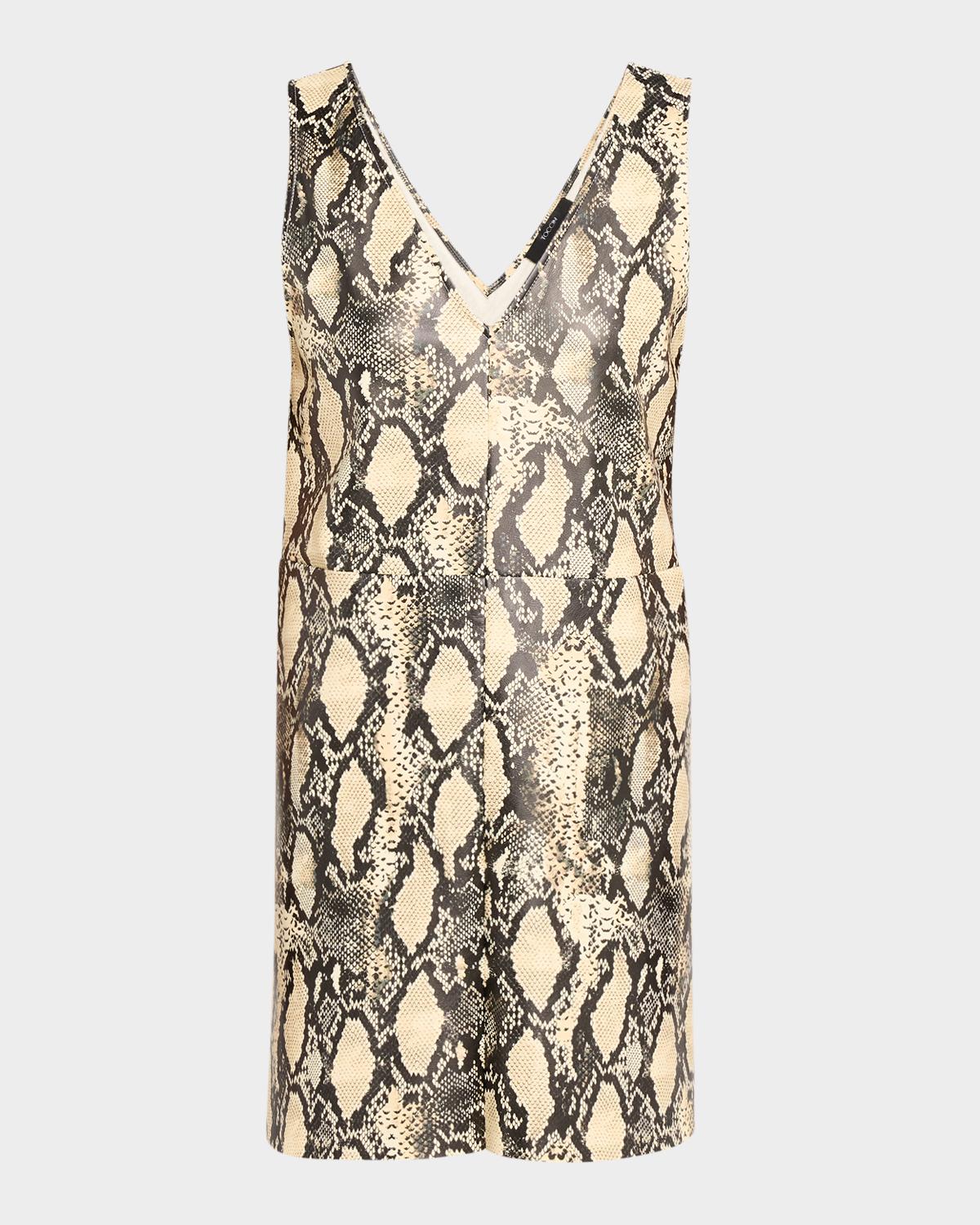 Toccin Malia Python Vegan Leather Mini Dress