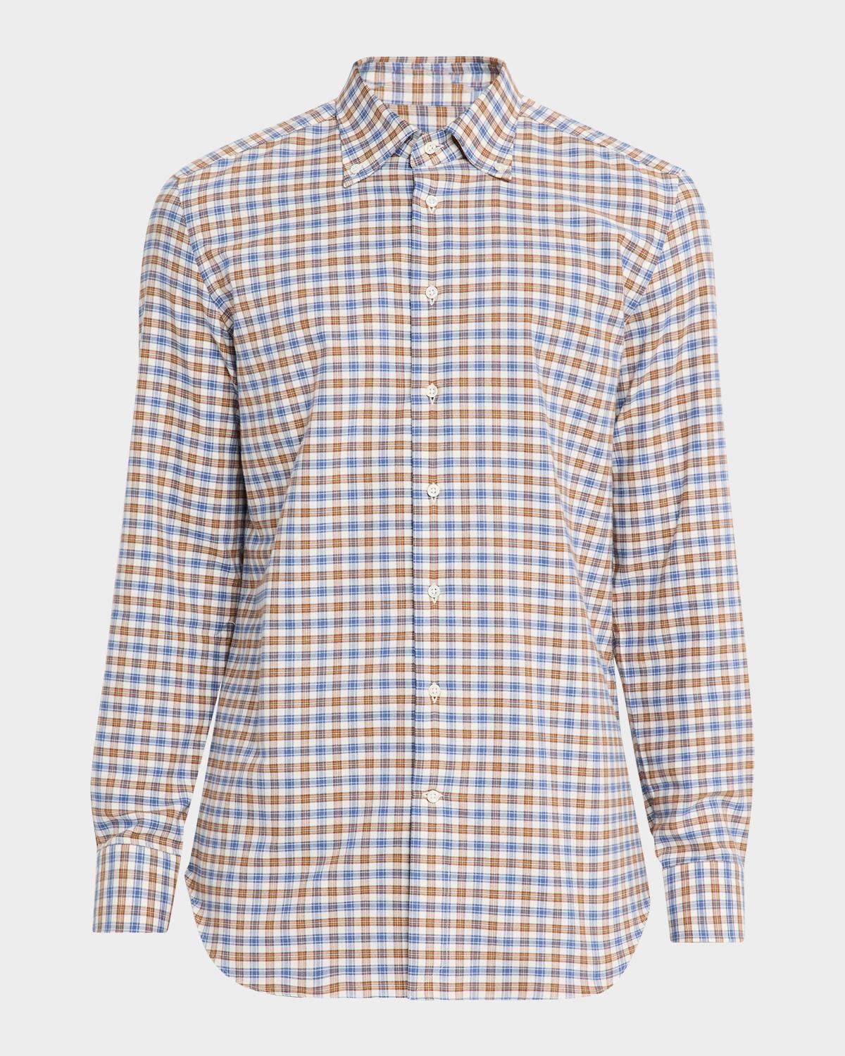 Bergdorf Goodman Men's Cotton Petite Plaid Classic Fit Button-Down Shirt