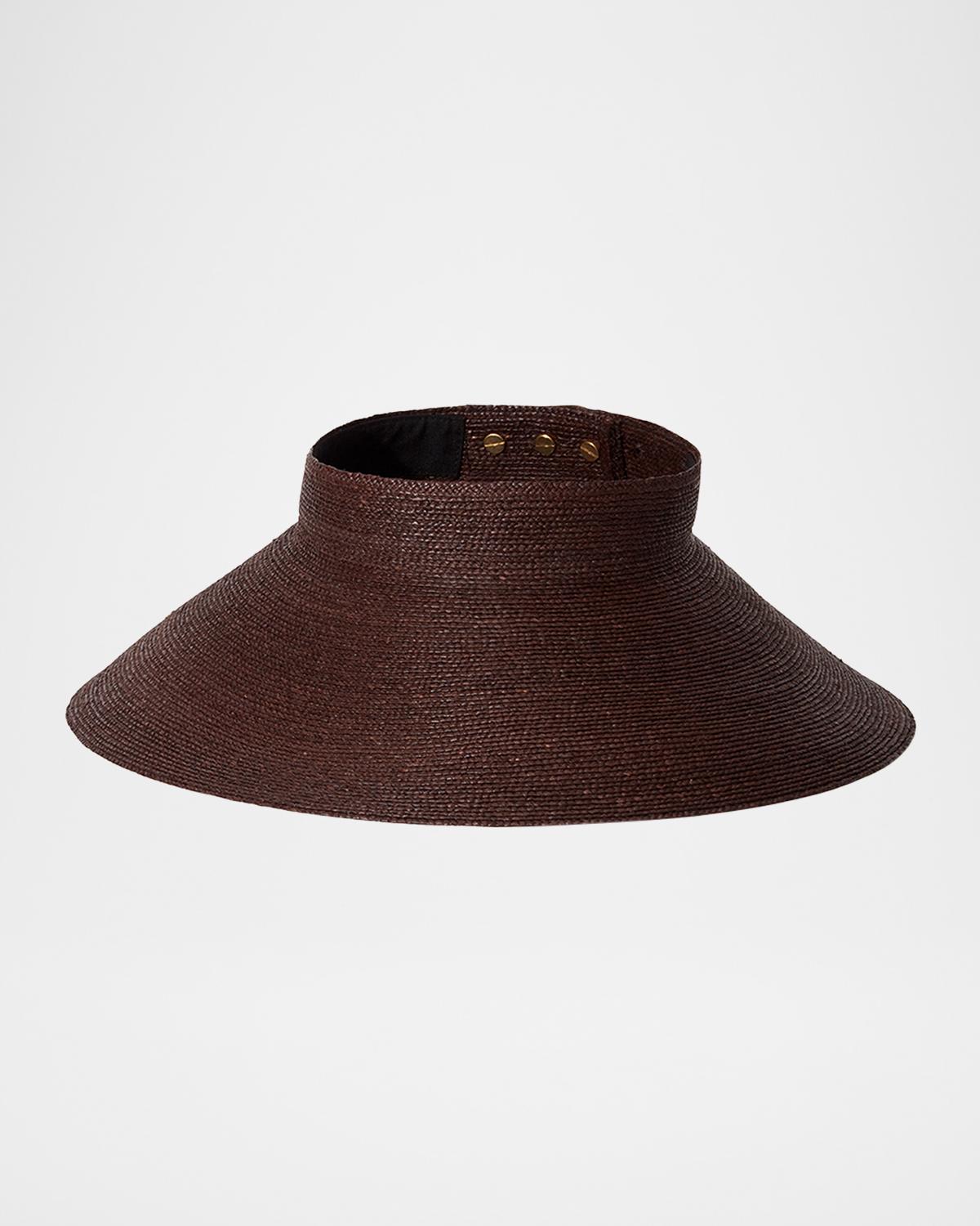 Birdie Wide-Brimmed Raffia Visor