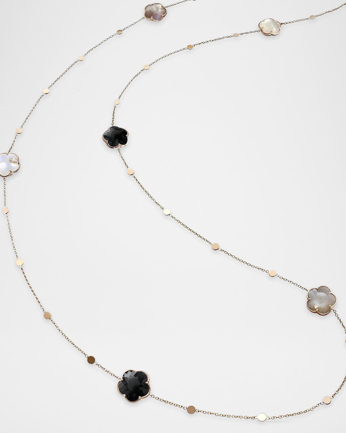 Bouquet Lunaire 18K Rose Gold & Multi-Gemstone Station Necklace