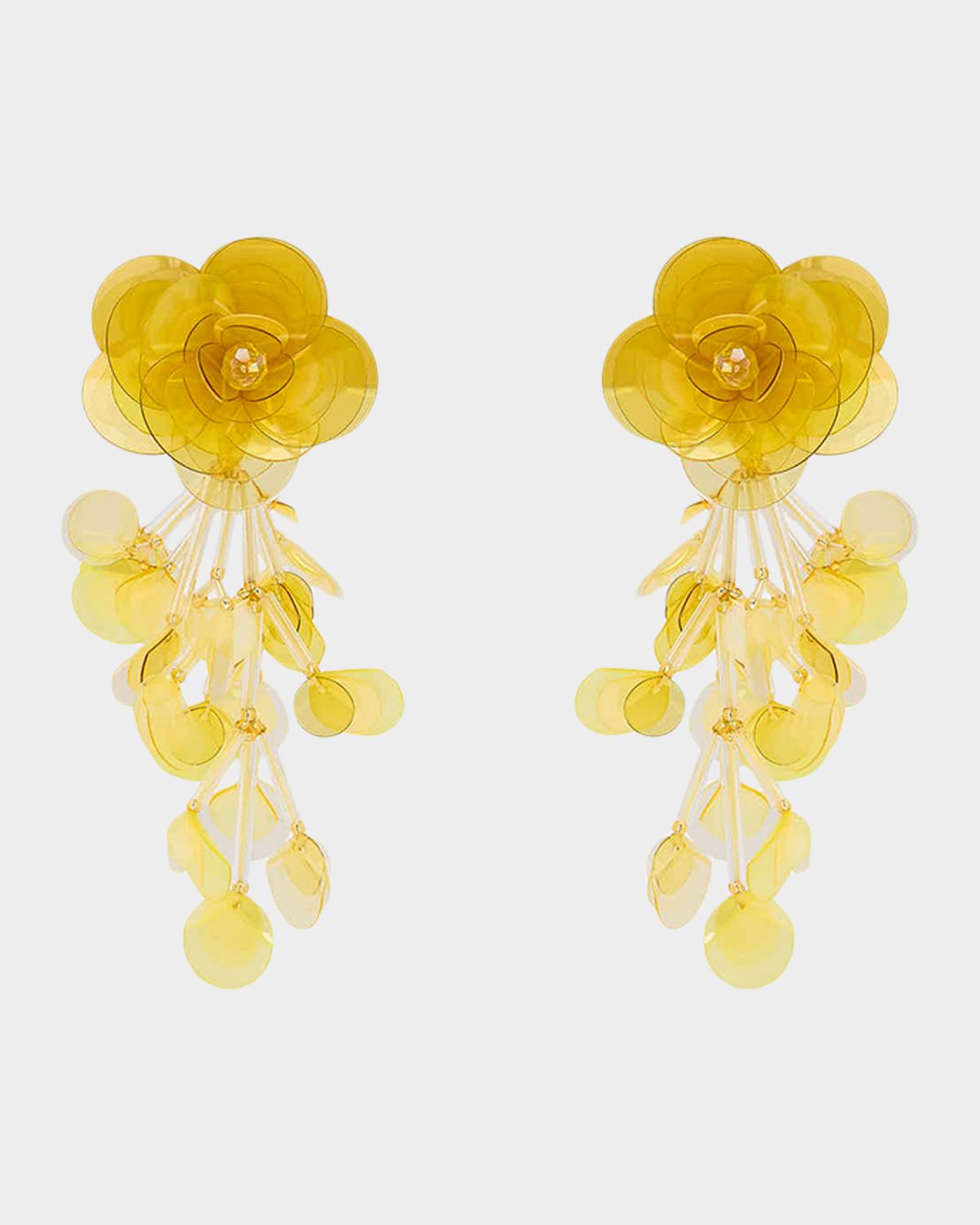Triple Drop Flower Earrings