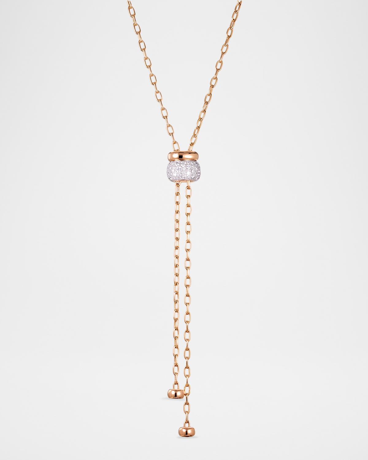 Iconica 18K Rose Gold Diamond Lariat Necklace