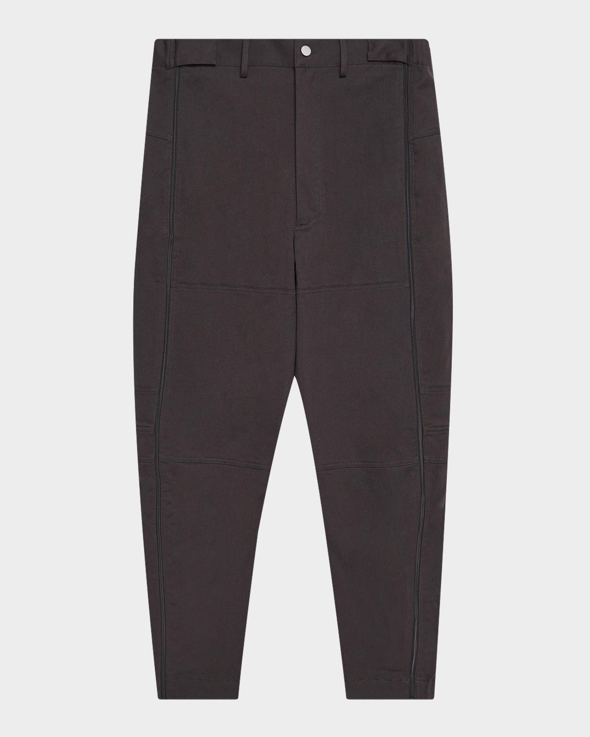 MORDECAI Men's Cotton Side-Zip Flat-Front Trousers