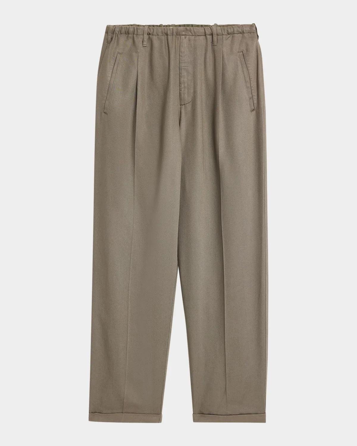 Magliano Men's Lyocell Peoples Pleated Wide-Leg Pants