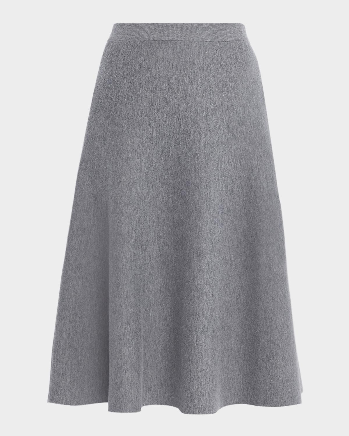 TSE Cashmere A-Line Knit Midi Skirt