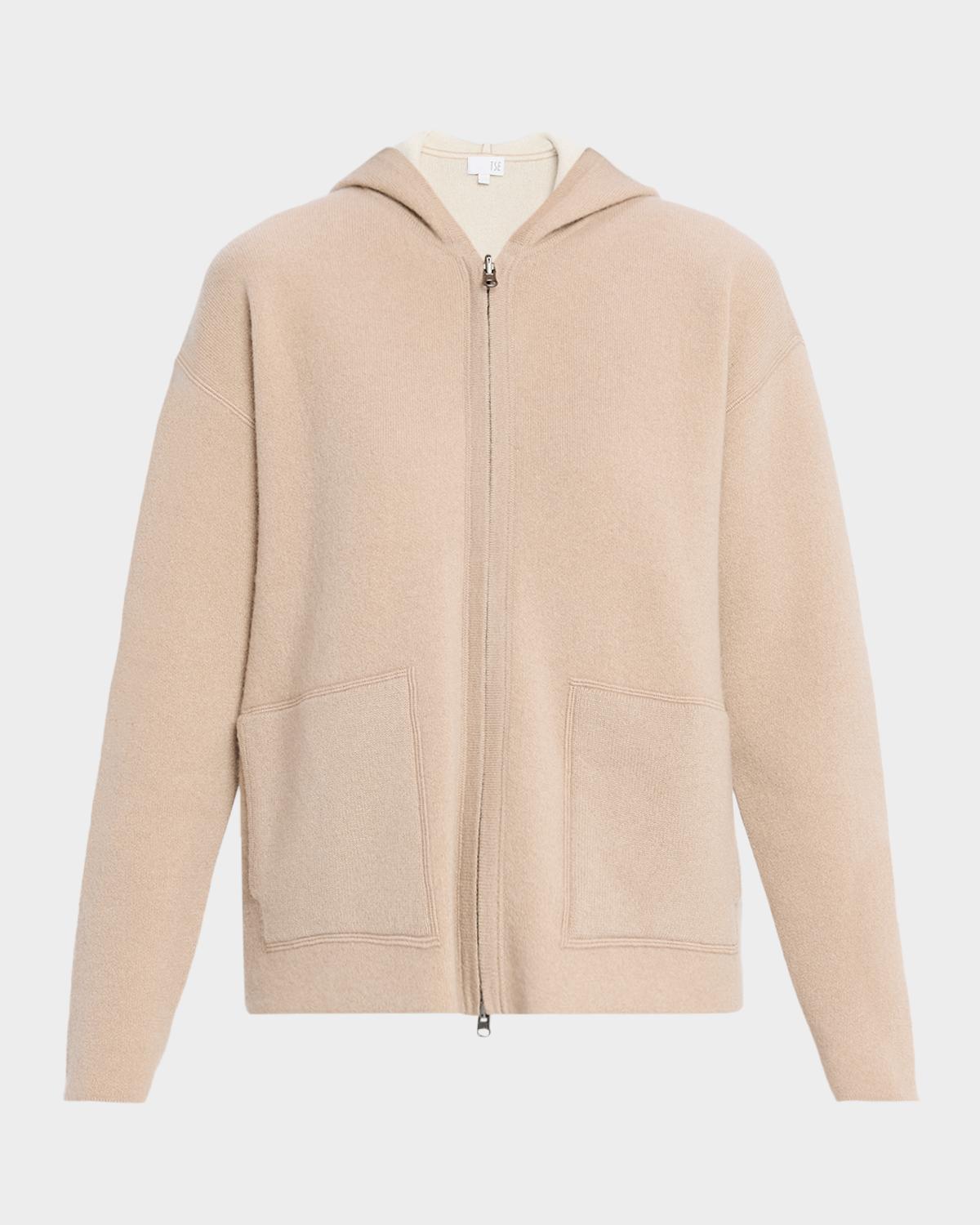 TSE Cashmere Cashmere Reversible Zip-Front Hoodie