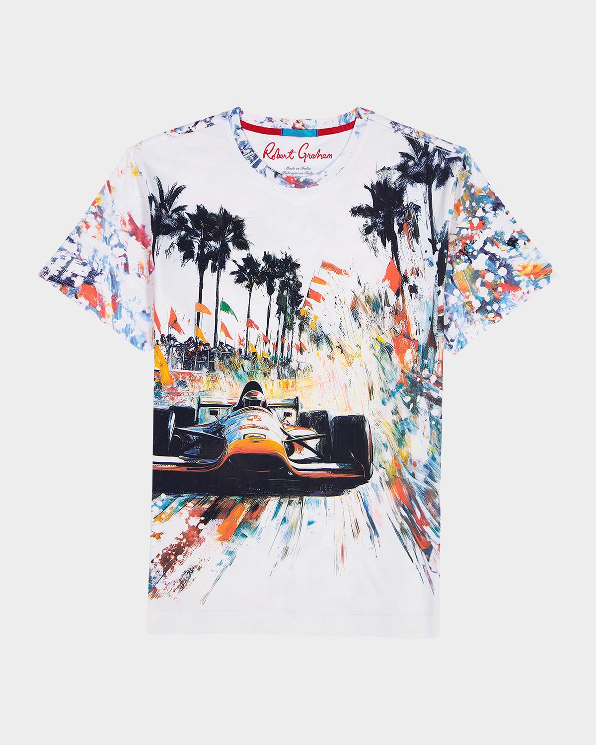 Robert Graham Men's Final Lap Cotton Graphic T-Shirt