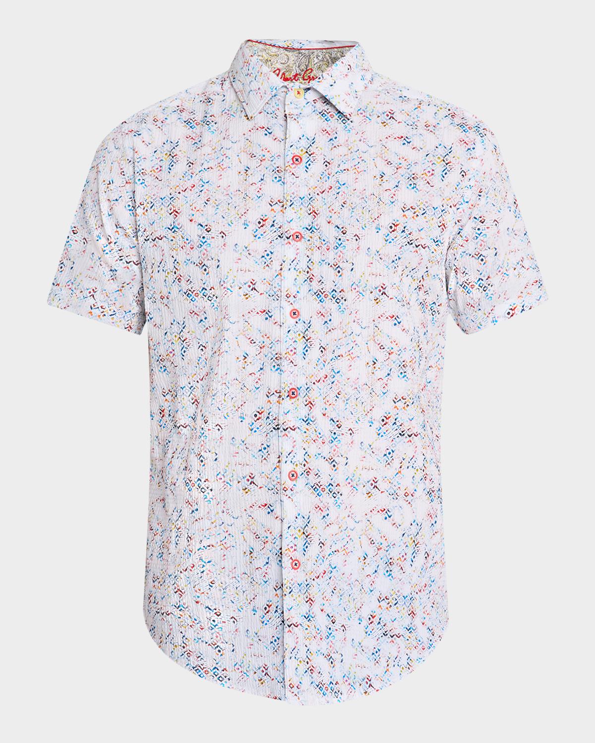 Robert Graham Men's Elgar Seersucker Short-Sleeve Shirt