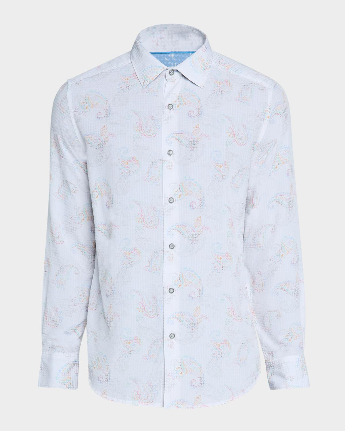 Robert Graham Men's Alibon Cotton Multicolor Paisley Sport Shirt