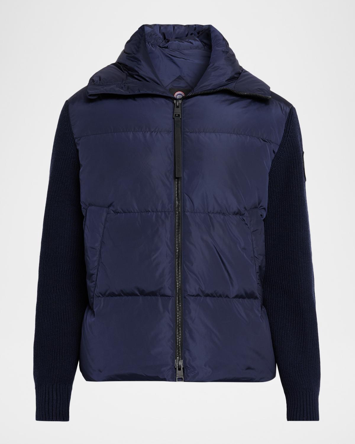 Canada Goose Men's HyBridge Wool-Knit Nylon Down Hooded Jacket