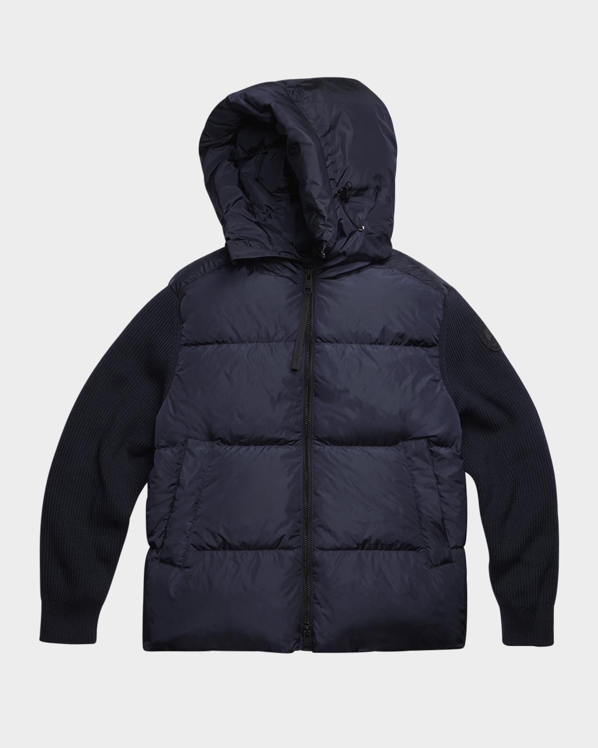 Canada Goose Men's HyBridge Wool-Knit Nylon Down Hooded Jacket