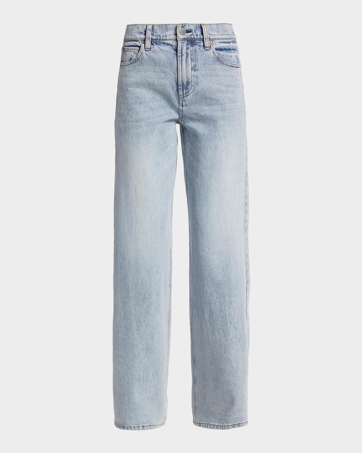ALICE + OLIVIA Trish Mid-Rise Stretch Baggy Jeans
