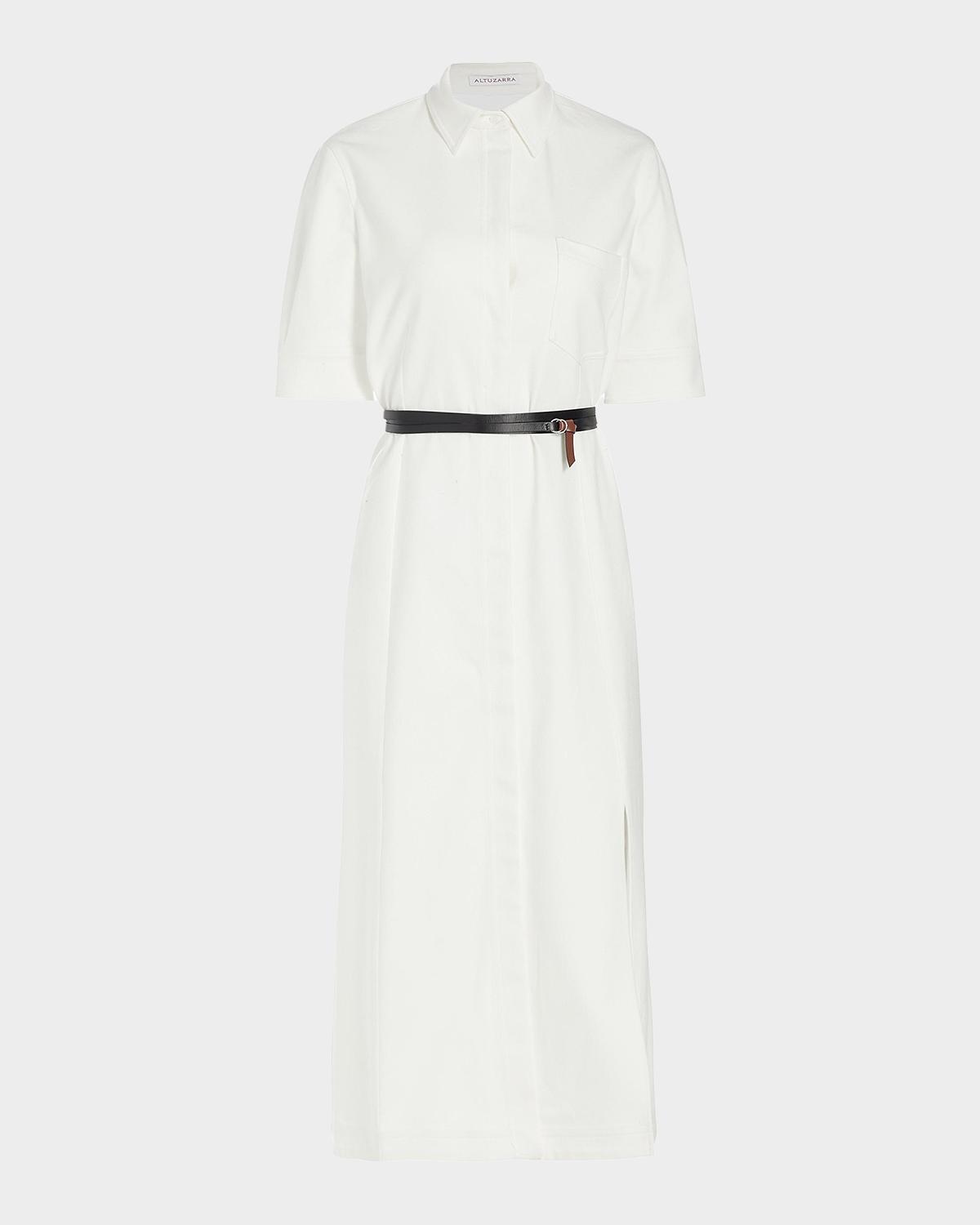 Altuzarra Kieran Belted Denim Shirtdress
