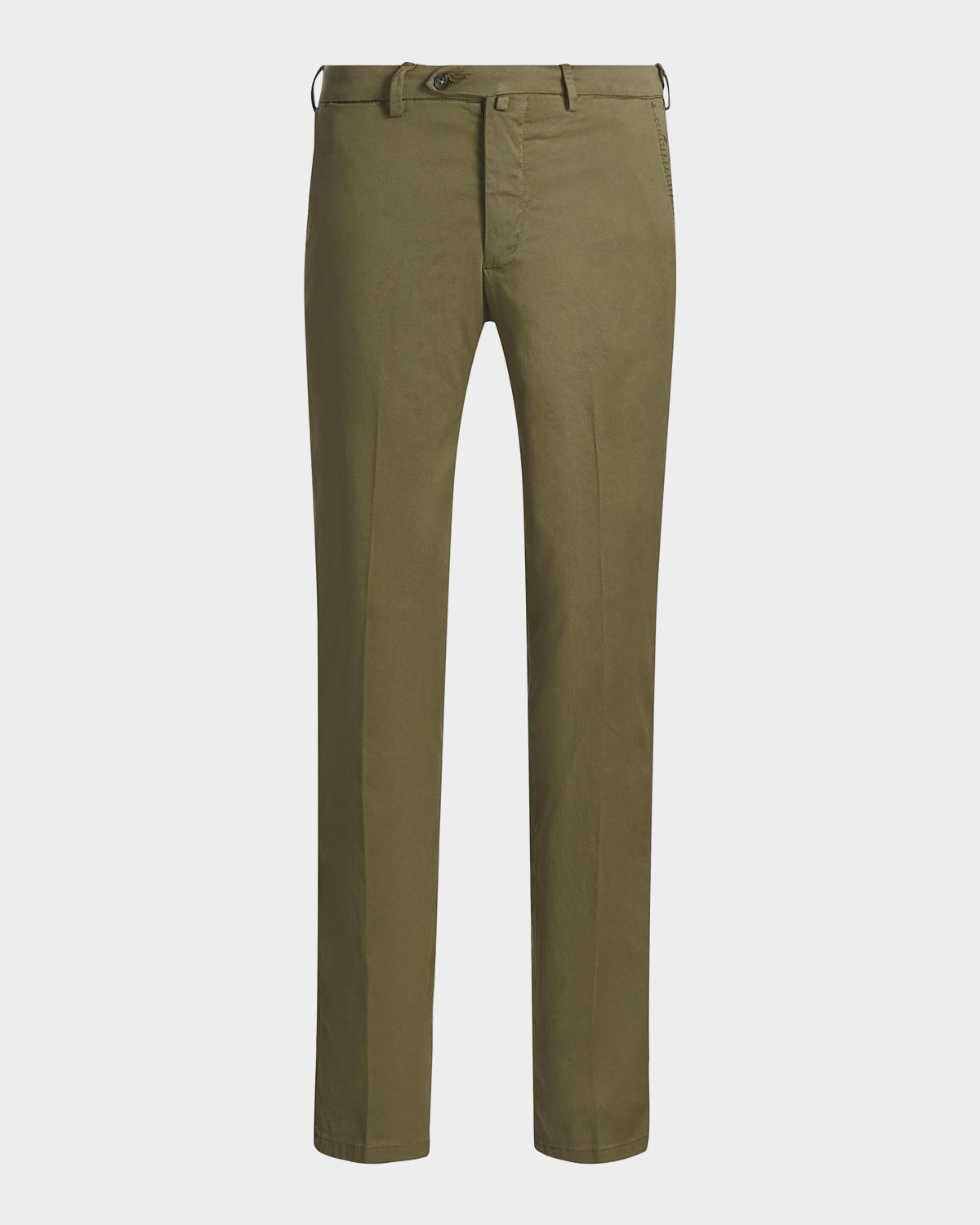 Sartorio Men's Flat-Front Cotton-Blend Trousers