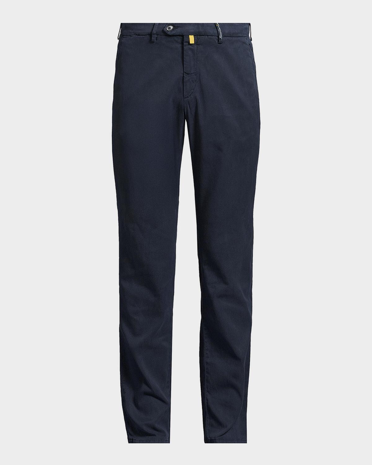 Sartorio Men's Straight Leg Flat-Front Trousers