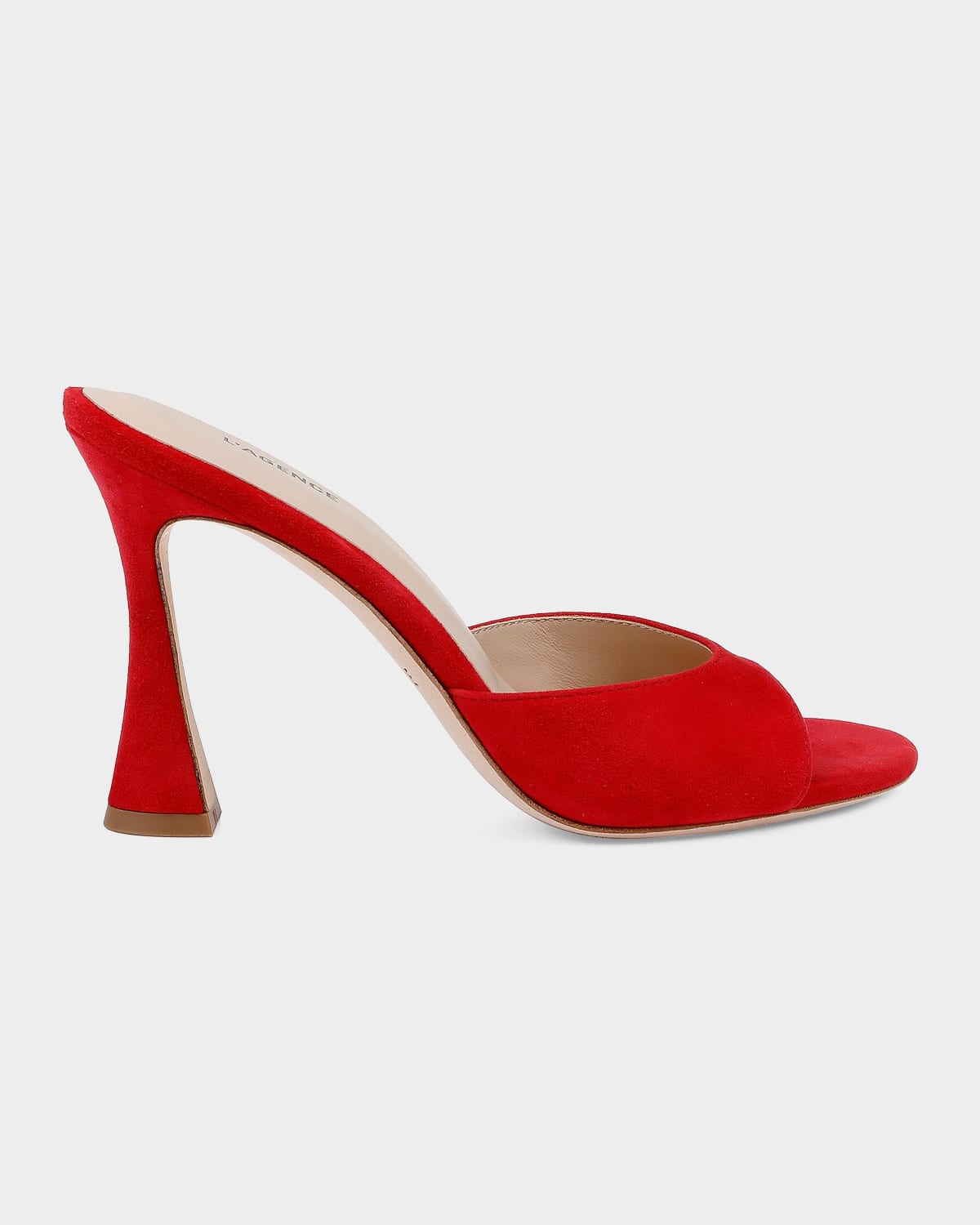 L & Apos;agence 95mm Avery Suede Mules In Red