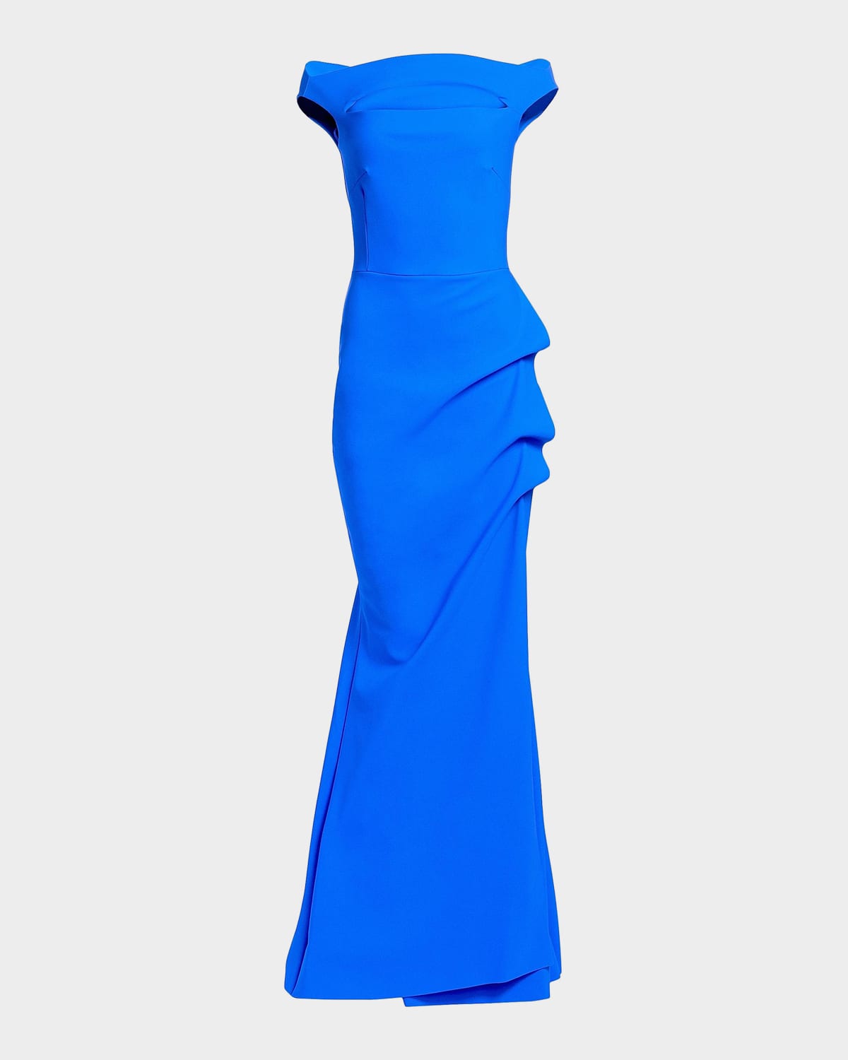 Chiara Boni La Petite Robe Cutout Off-Shoulder Column Gown