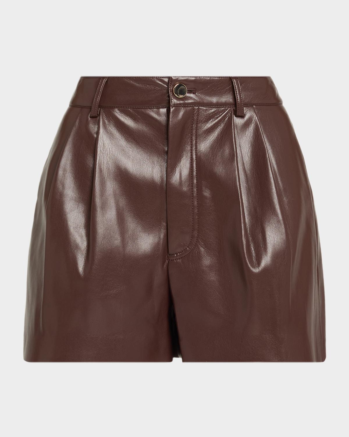 ALICE + OLIVIA Conry Vegan Leather Trouser Shorts