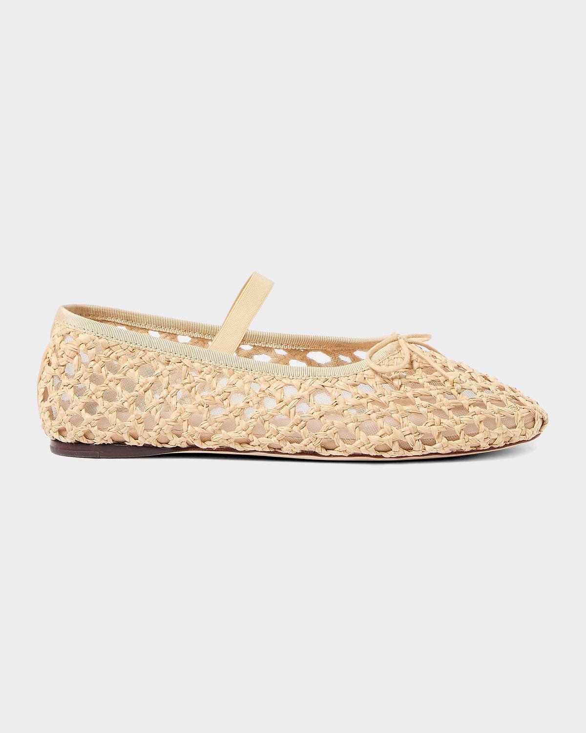 Loeffler Randall Leonie Raffia Ballet Flats