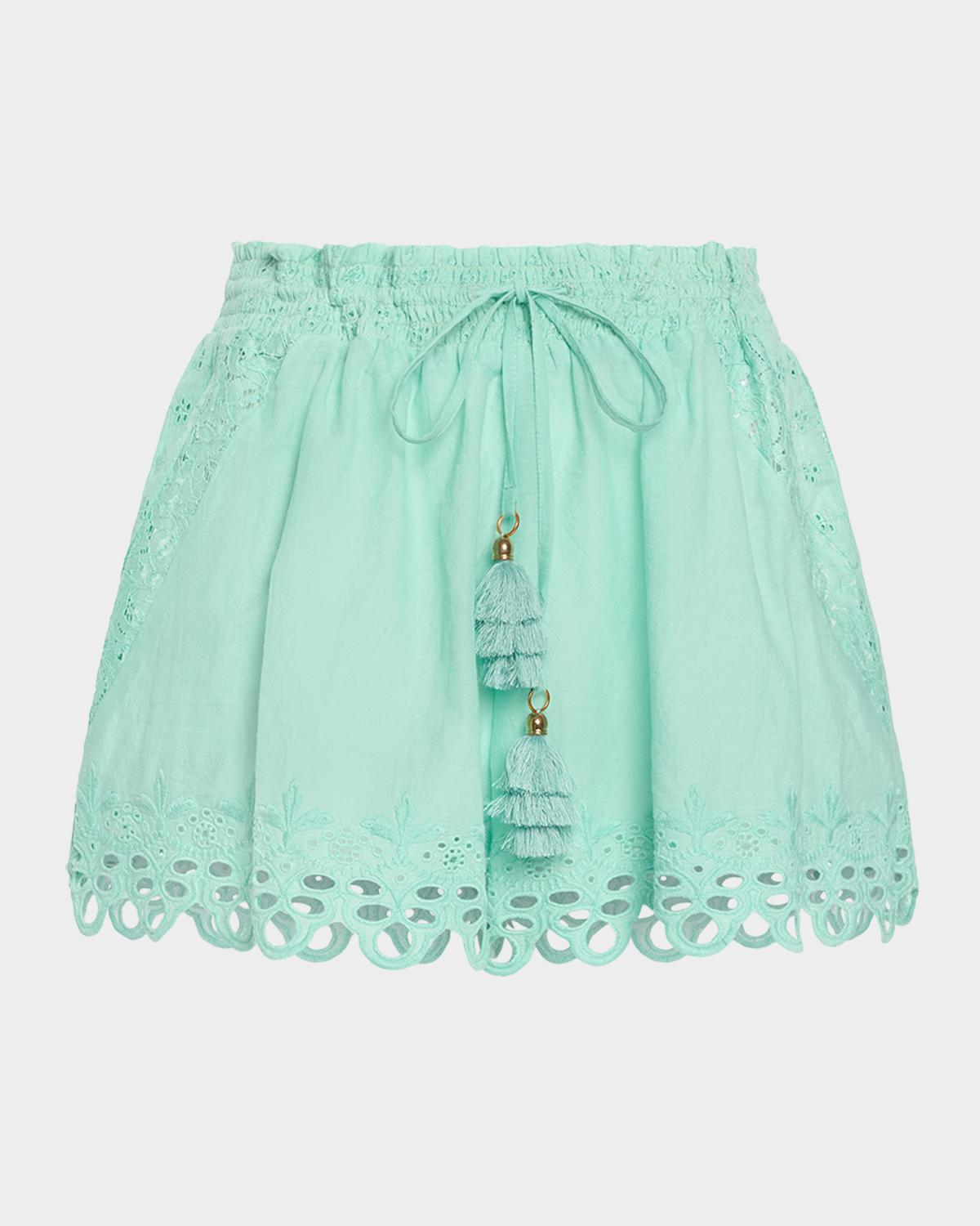 Ramy Brook Diane Eyelet Drawstring Shorts