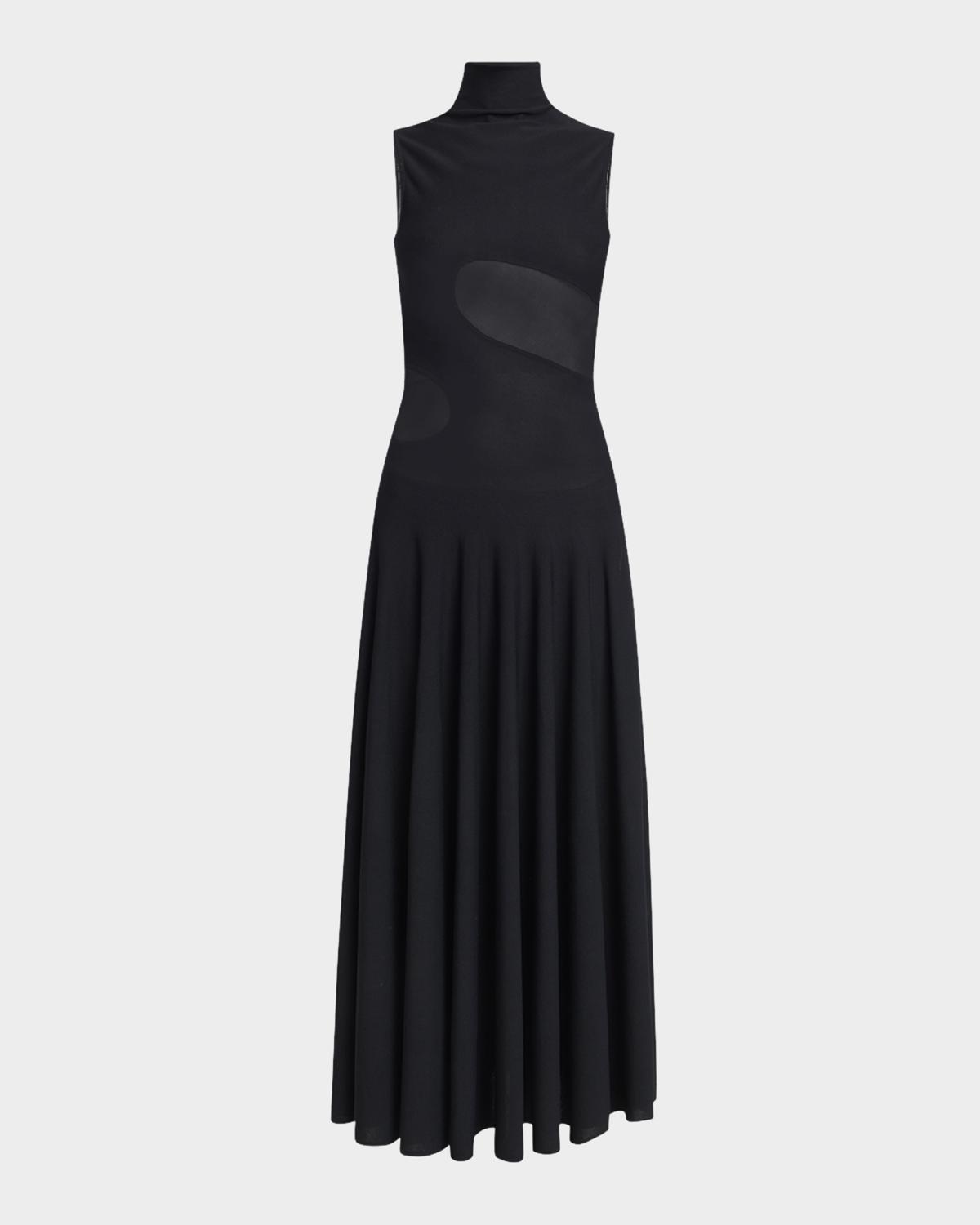 ALAÏA Slinky Knit Cutout Midi Dress