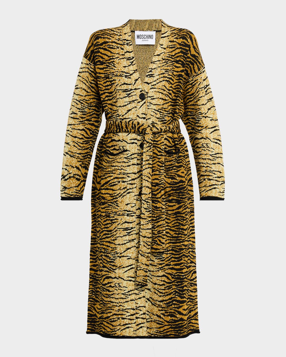 Moschino Jeans Tiger Knit Duster