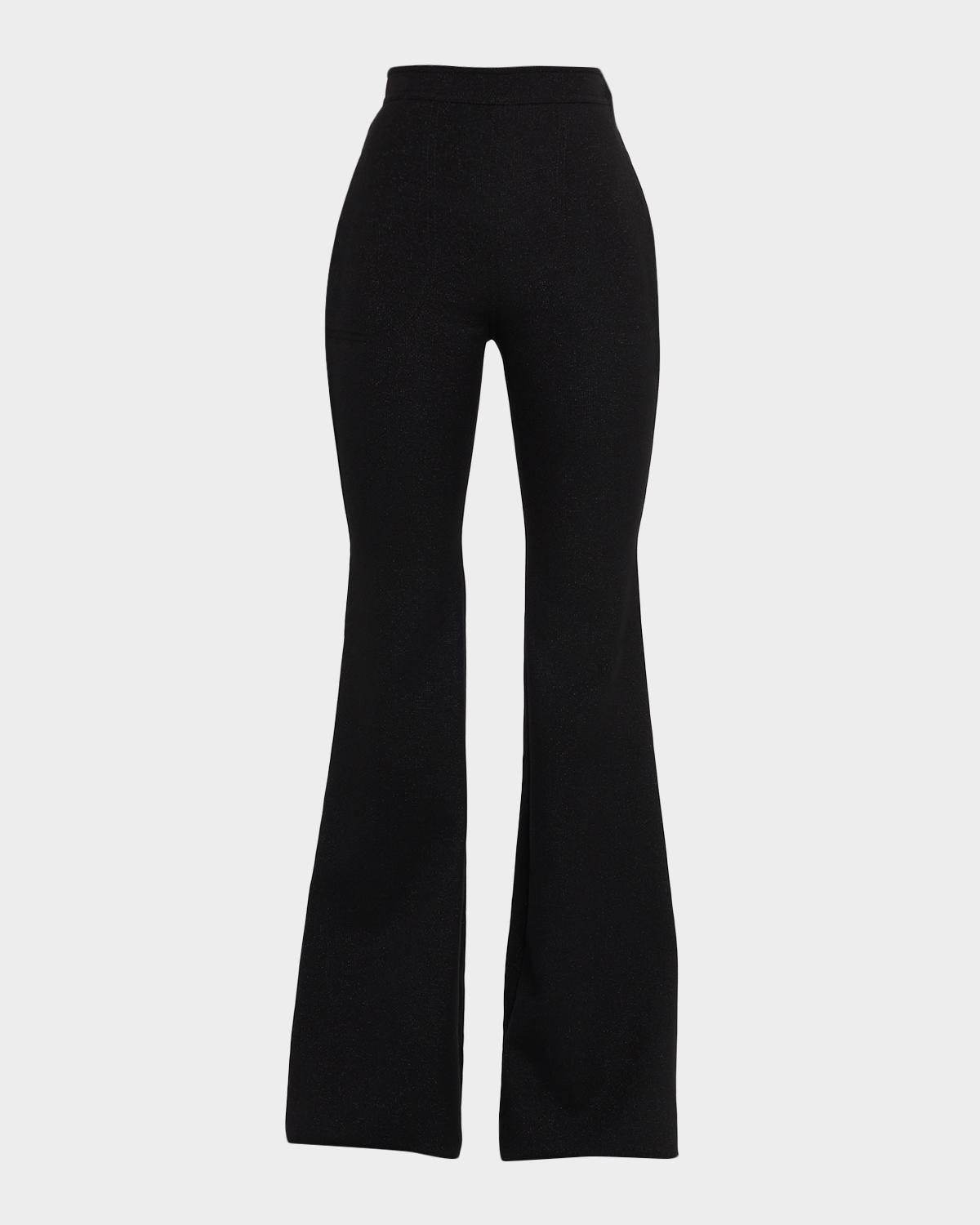 Giambattista Valli High-Rise Shimmering Flared Trousers