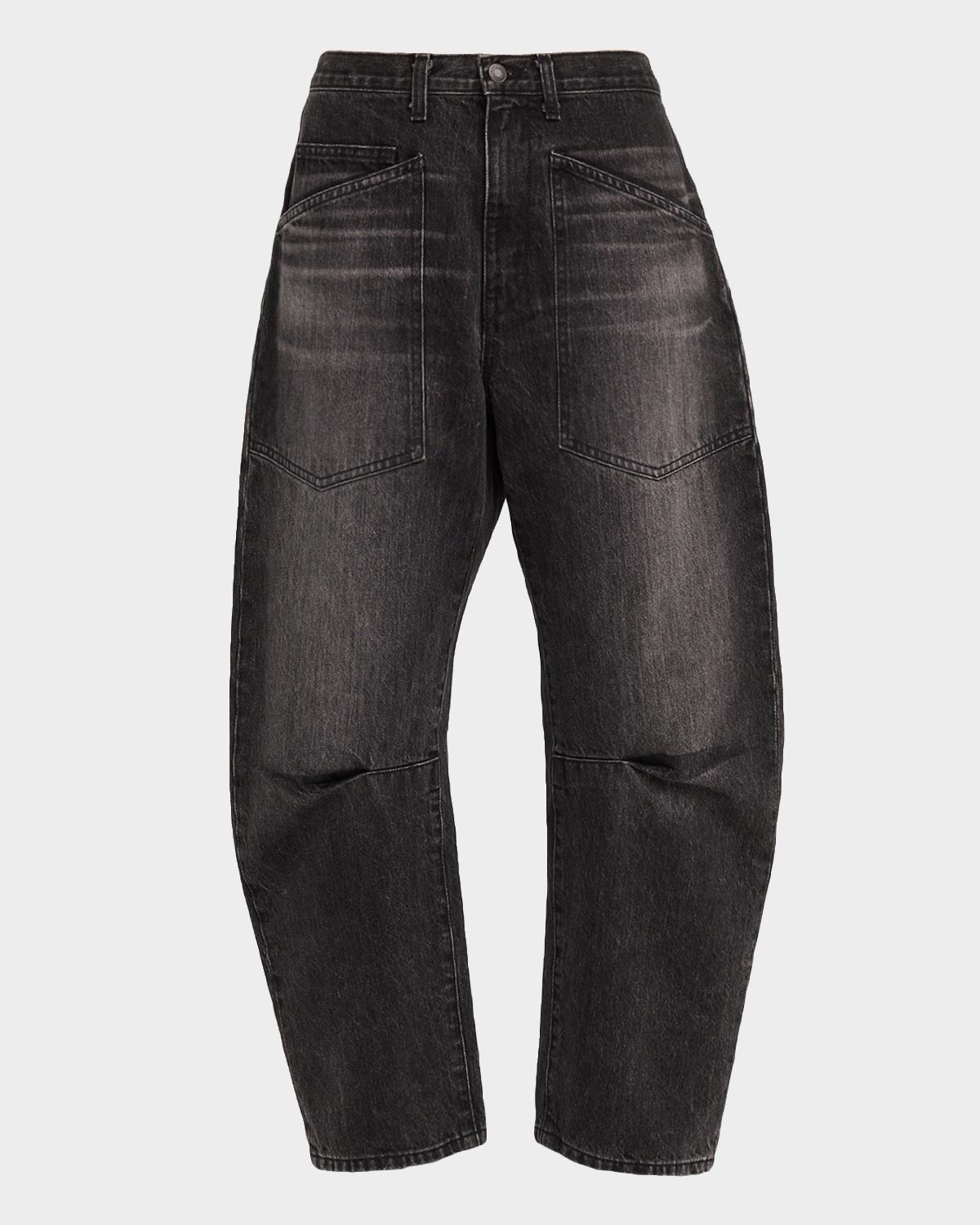 Nili Lotan Shon Barrel-Leg Ankle Jeans