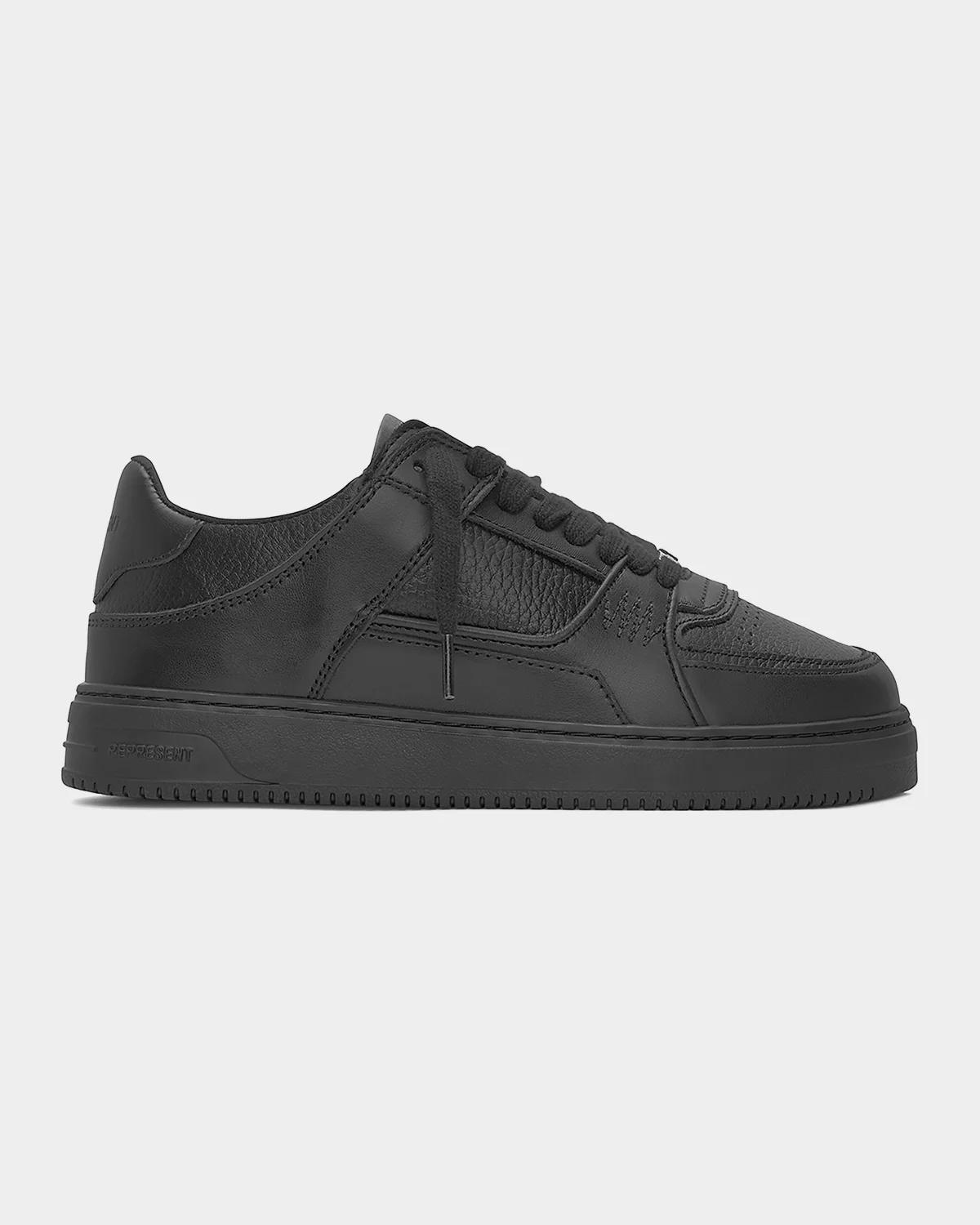 Represent Apex Leather Sneakers In Black