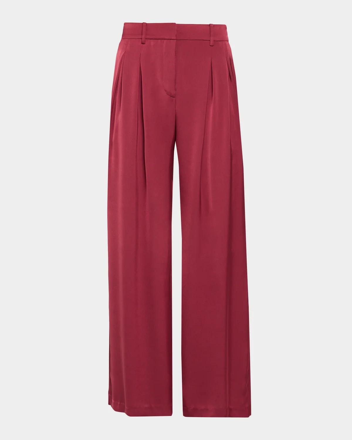 Ramy Brook Oscar Pleated Wide-Leg Pants