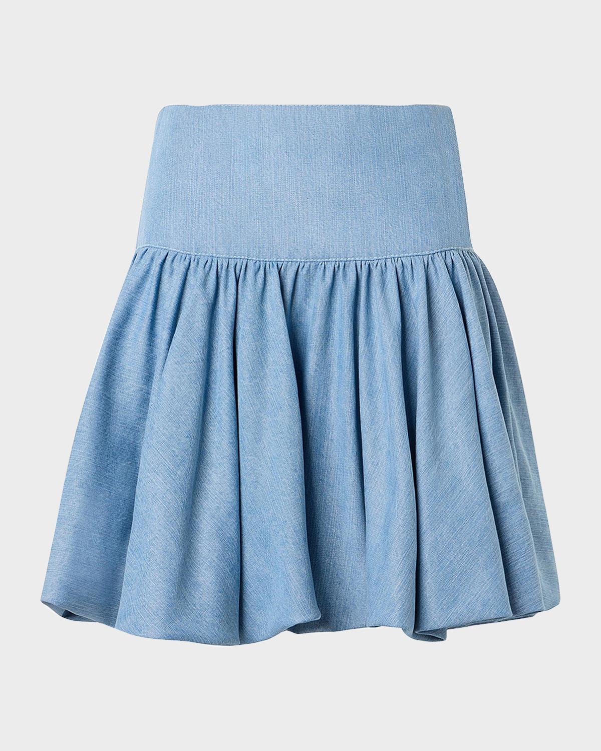 Denim Balloon Mini Skirt