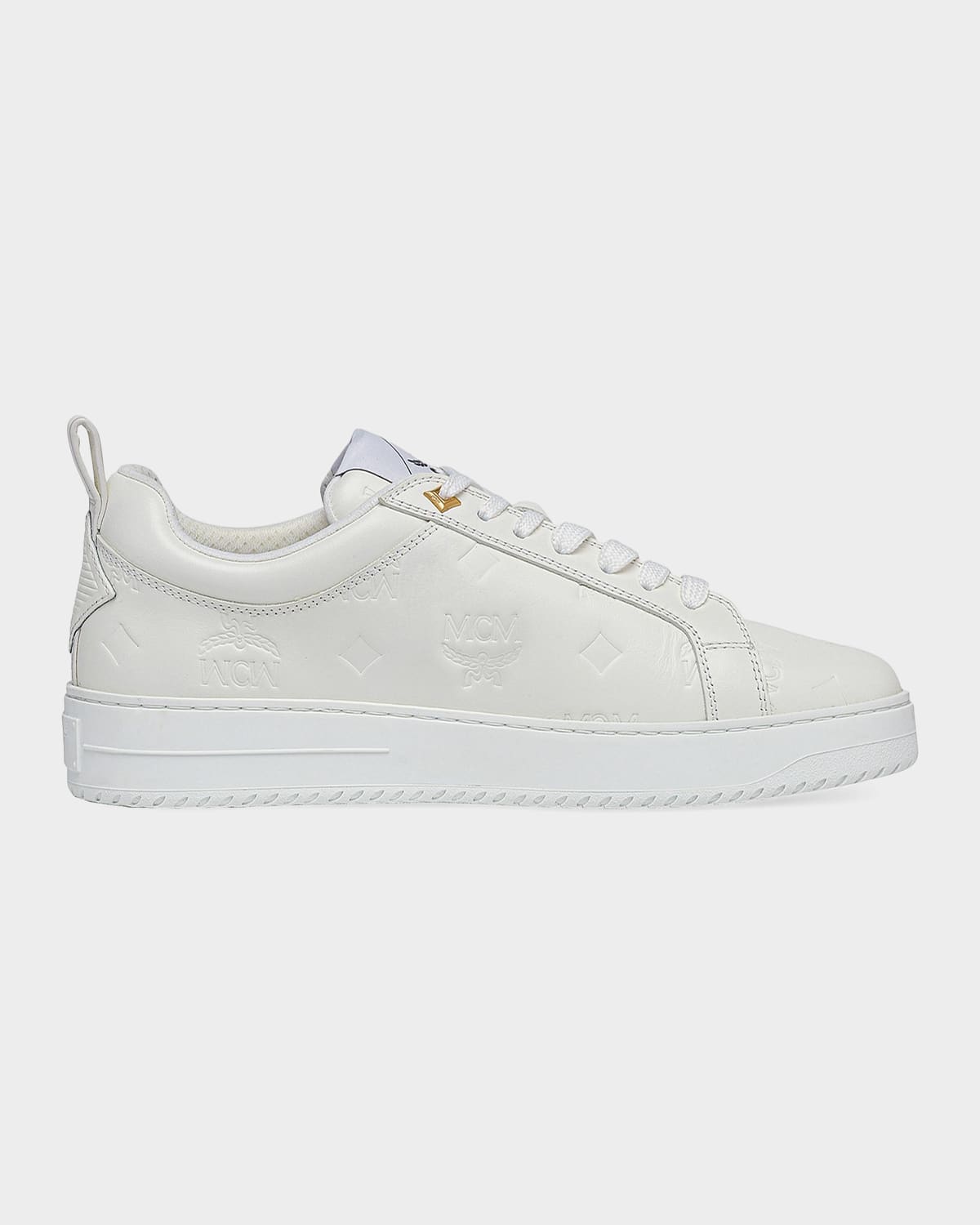 Mcm Men & Apos;s Neo Derby Leather Sneakers In Egret