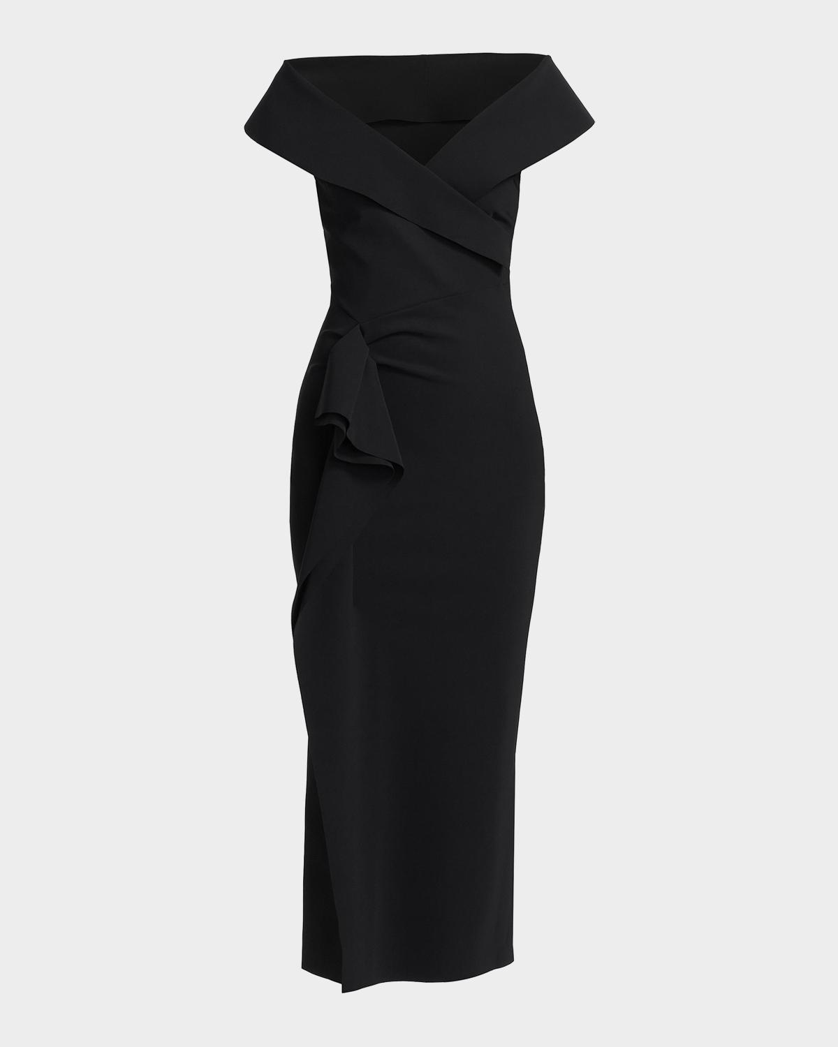 Chiara Boni La Petite Robe Norshana Portrait-Neck Cocktail Dress
