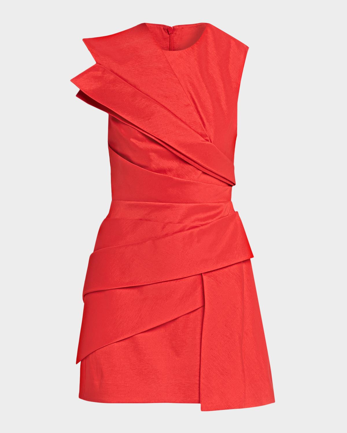 Acler Kenley Pleated Sleeveless Mini Dress
