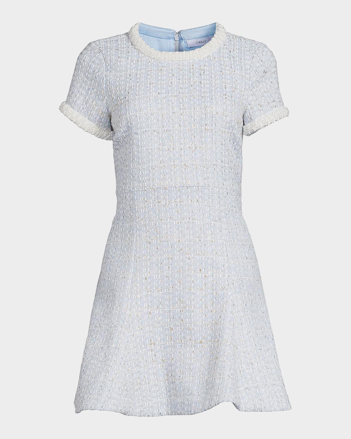 Likely Brie Embellished Tweed Mini Dress