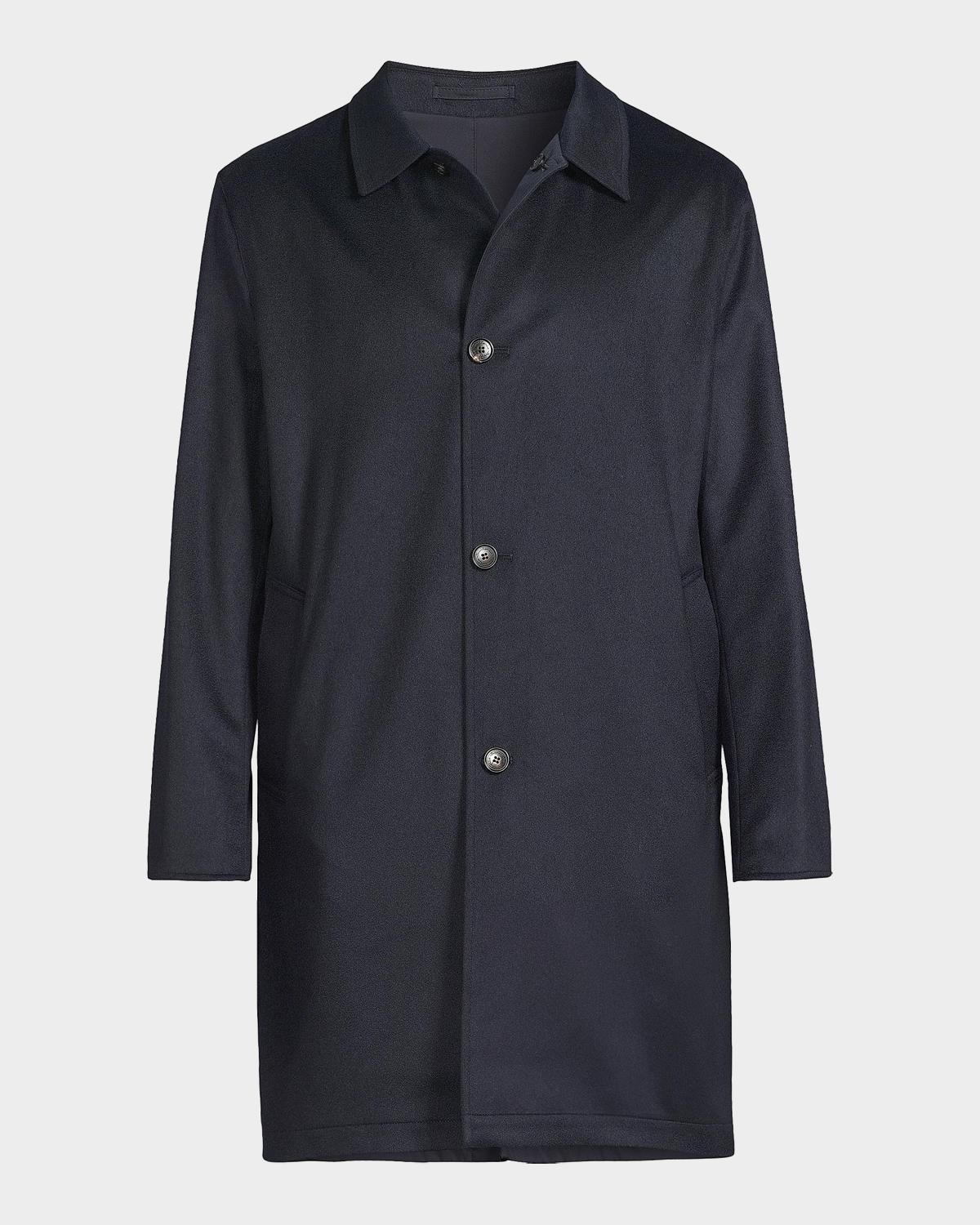 Kiton Men's Cashmere-Blend Reversible Raincoat