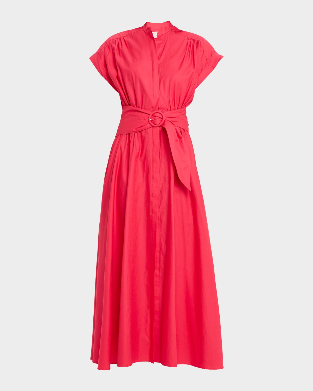 Saloni Neesha Short-Sleeve Cotton Maxi Dress