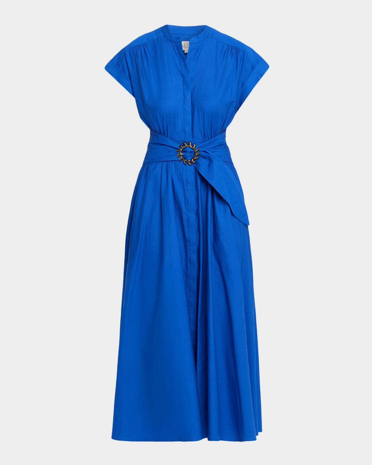 Saloni Neesha Short-Sleeve Cotton Maxi Dress