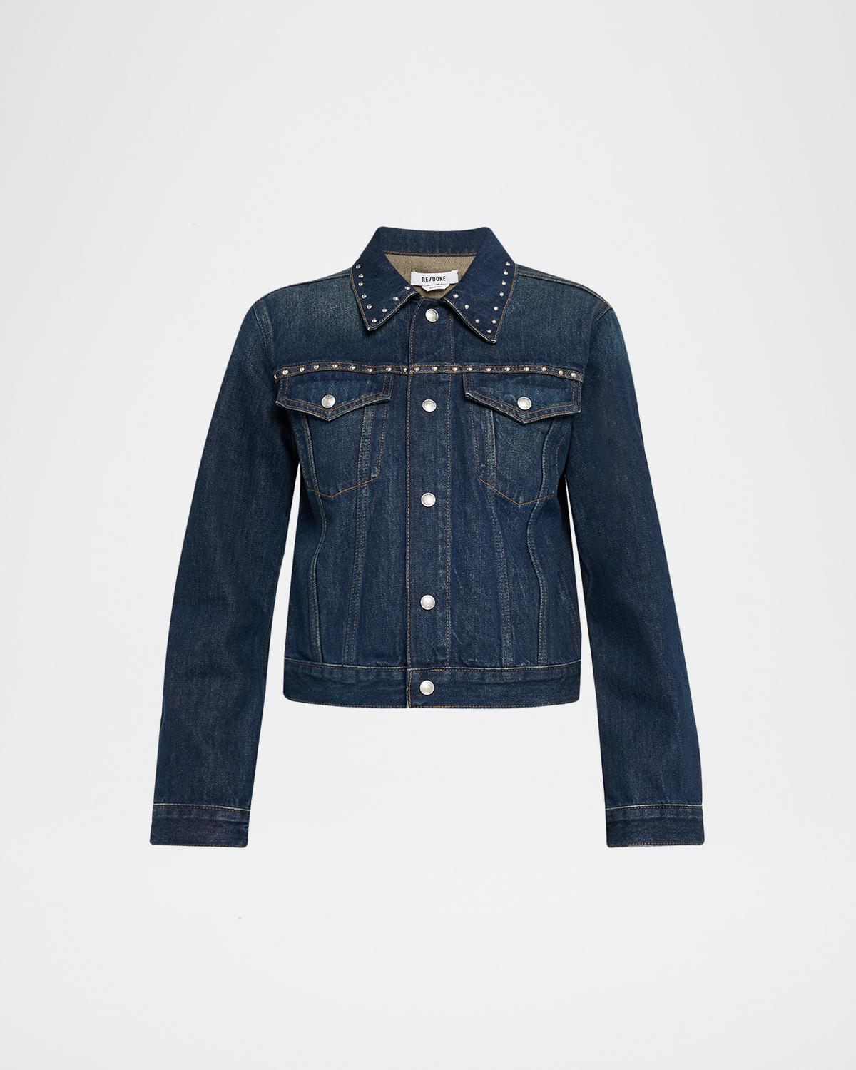 RE/DONE Studded Baby Trucker Jacket