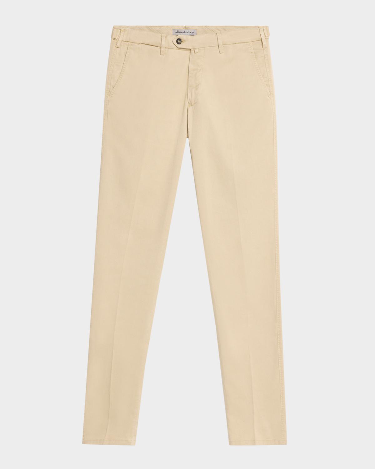 Sartorio Men's Slim Stretch Flat-Front Trousers