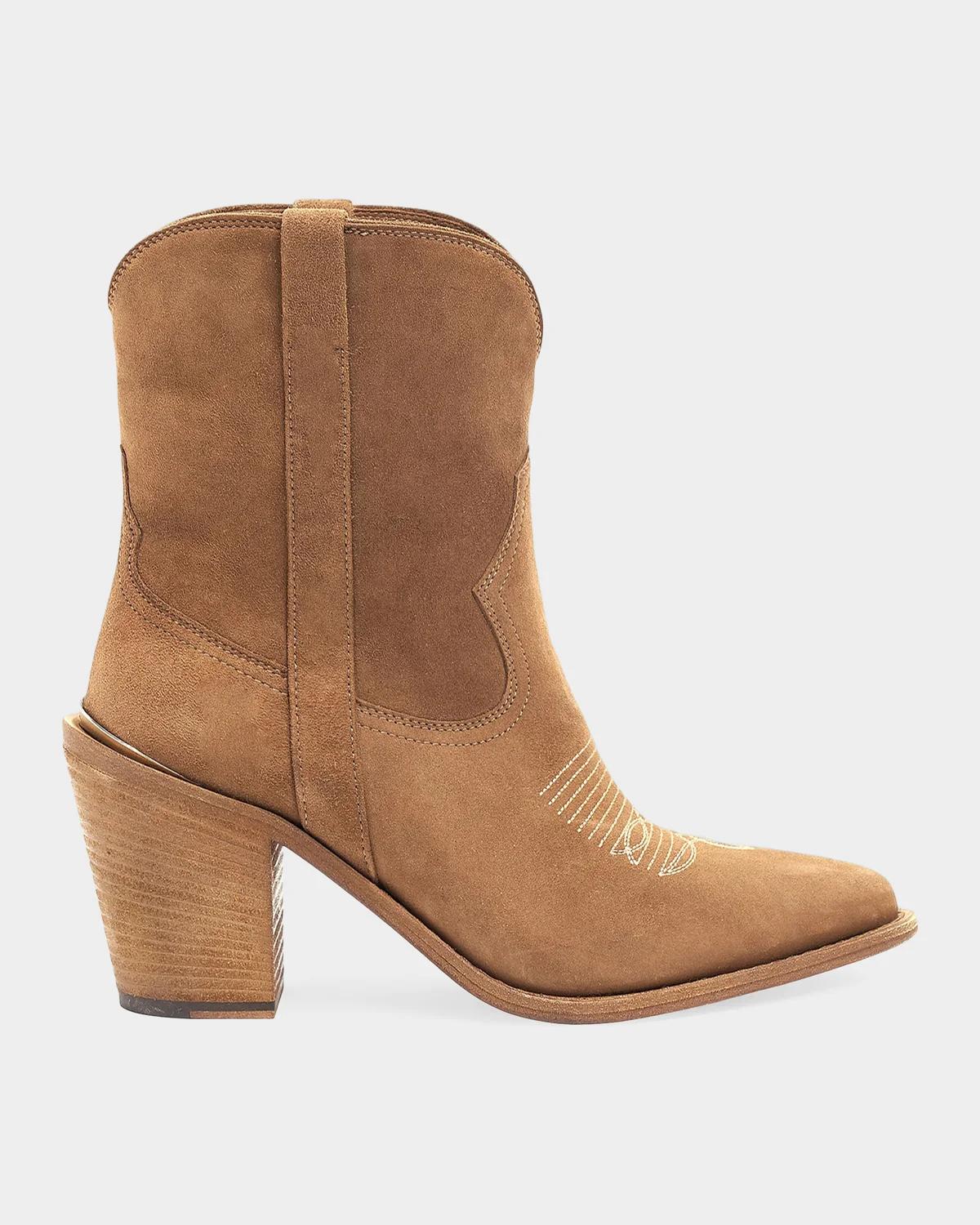 Partlow 90mm Leigh Anne Suede Ankle Boots