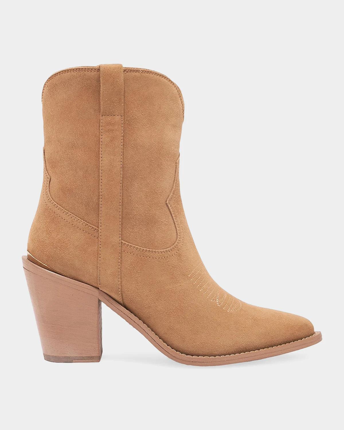 Partlow 90mm Leigh Anne Suede Ankle Boots