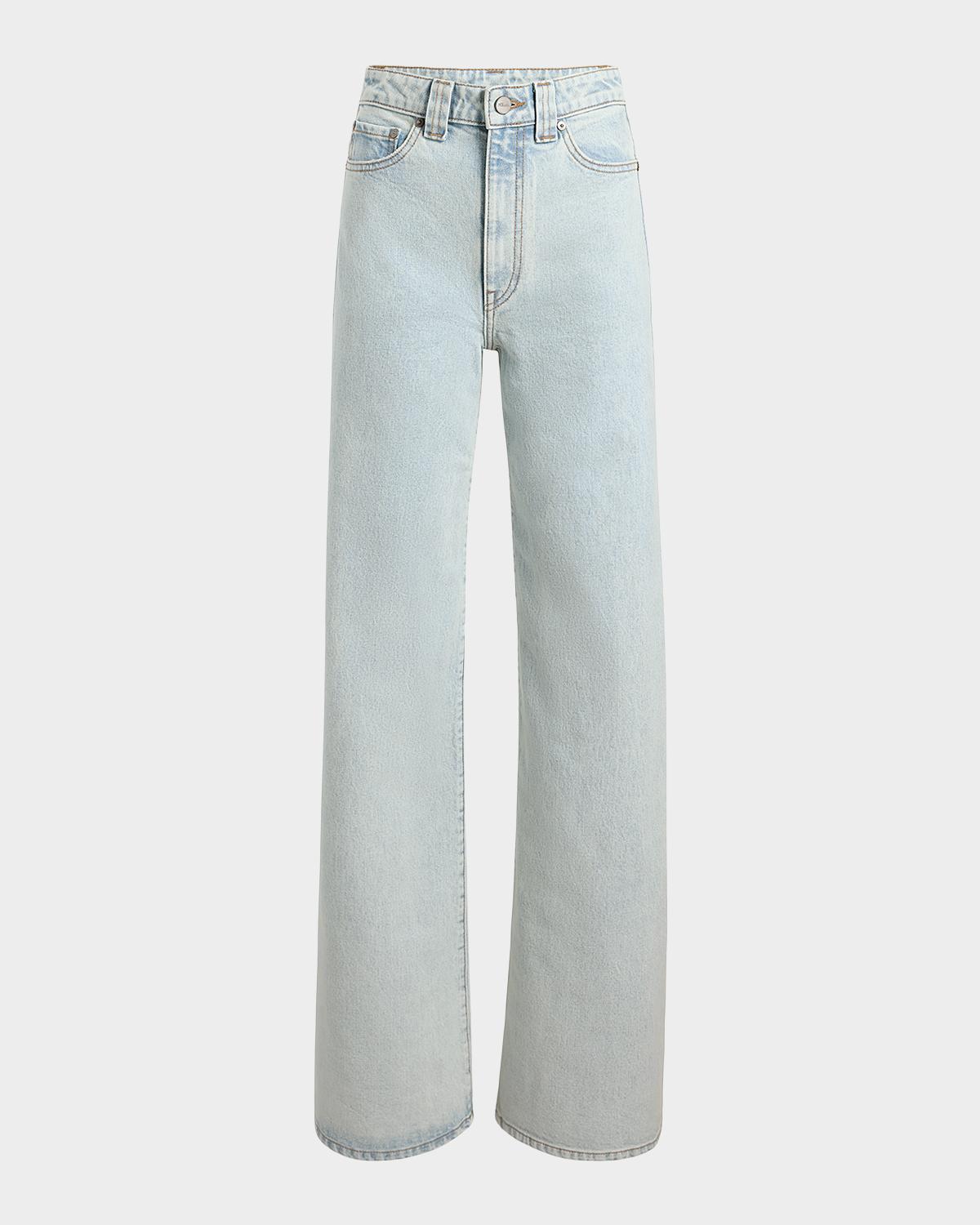 Khaite Dane Stretch Wide-Leg Jeans