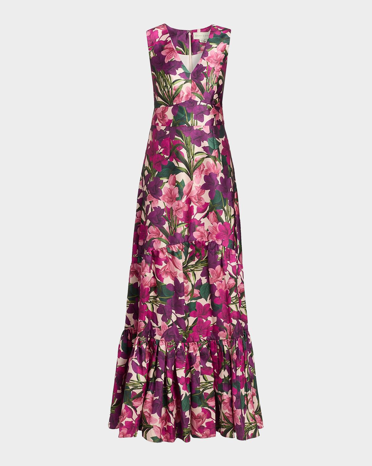 SACHIN BABI Rori Floral Tiered Gown
