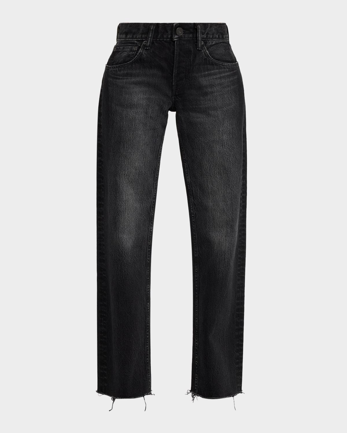 MOUSSY VINTAGE Glencoe Straight Raw-Hem Jeans