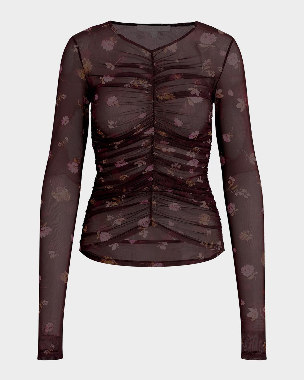 Favorite Daughter Whimsical Monet Mesh Party Top