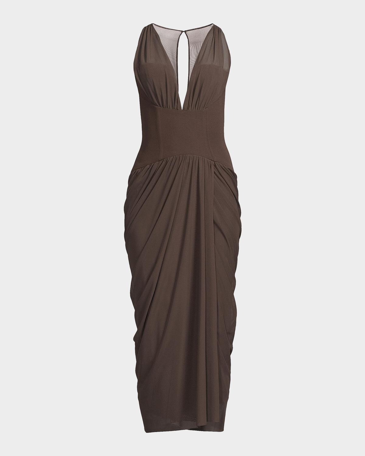 Elara Mesh Midi Dress
