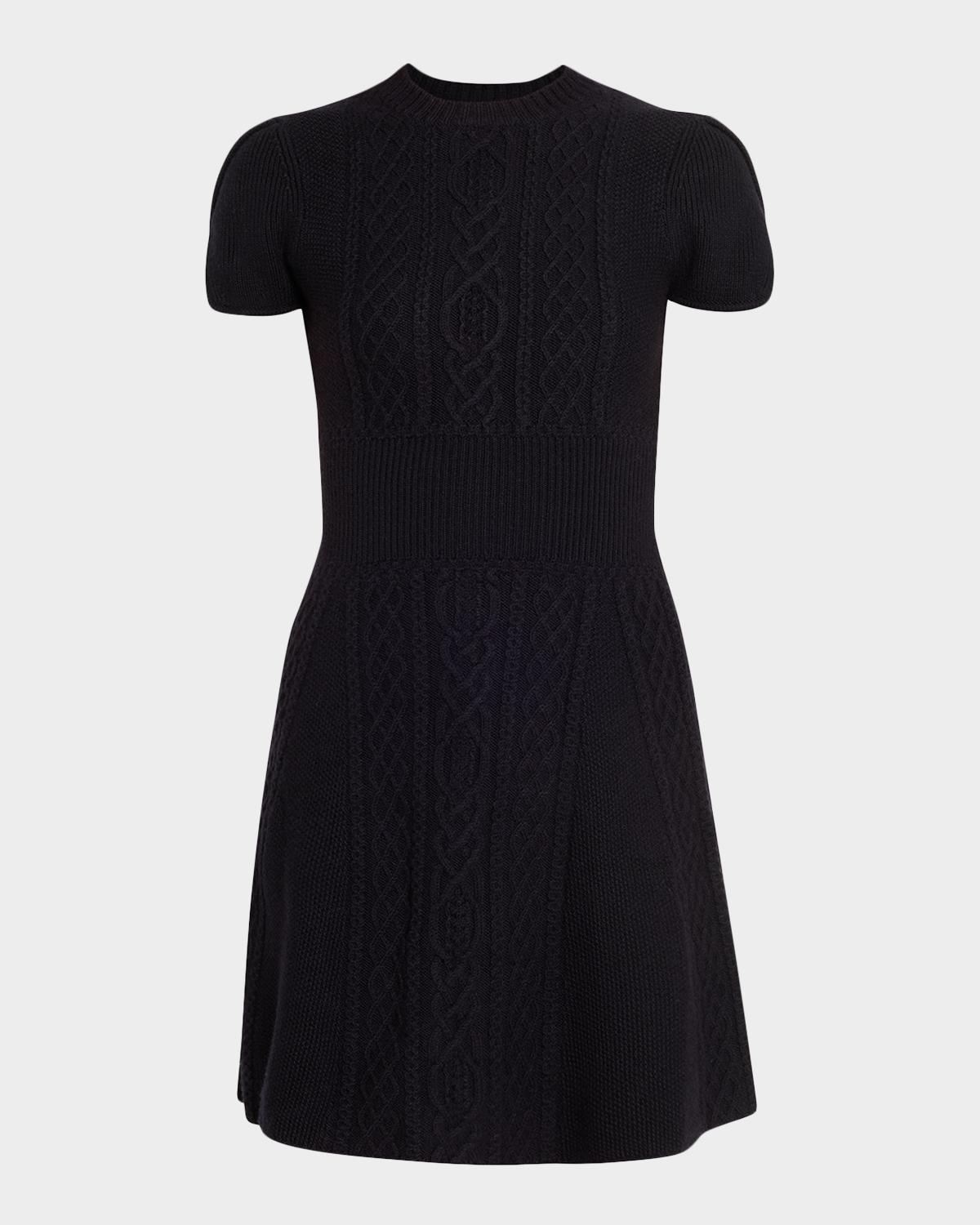 3.1 Phillip Lim Mock-Neck Cable-Knit Wool Mini Dress